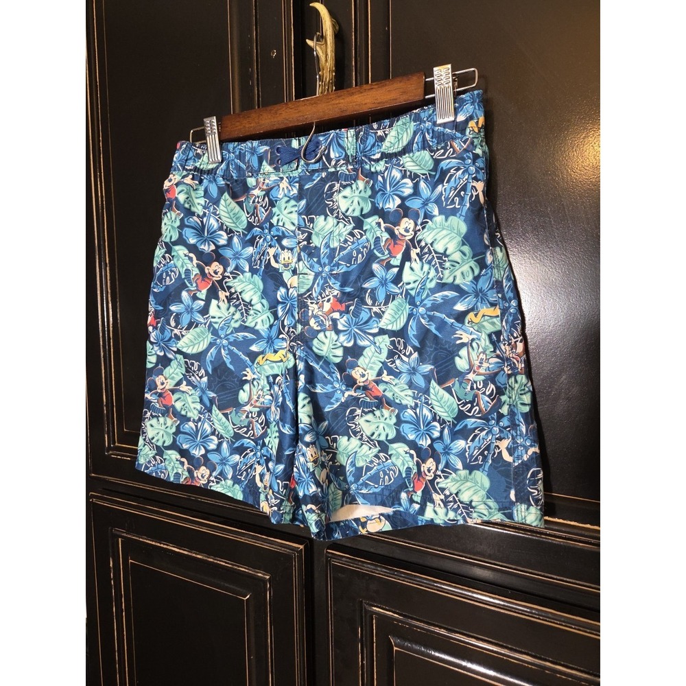 Disney World Kids 11/12 Swim Trunks, Mickey Mouse, Donald,Goofy, Summer Beach...